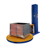 Machine d'emballage de palettes à grande vitesse avec plateau tournant automatique pour film étirable, idéale pour la logistique de marchandises volumineuses