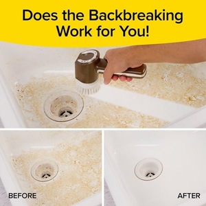 5 Brush Heads &amp; LED Waterproof Cordless Pocket-Sized House Cleaning Wholesale Clean <strong>Tool</strong> Set Power Scrubber AS-SEEN-ON-TV - Product Image 3
