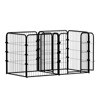 Cage pour animaux durable et facile à assembler, construction métallique, résistante à l'eau et imperméable pour une utilisation en extérieur