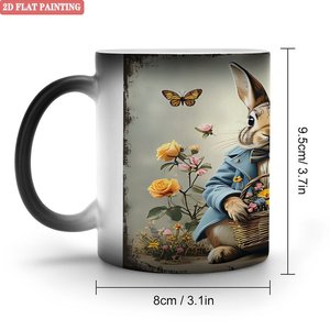 Cadeau de remerciement pour les enseignants, tasse à sublimation 11 oz, céramique noire givrée, tasse changeante de couleur à la chaleur - Product Image 1
