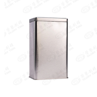 Boîte en fer blanc rectangulaire recyclable, emballage en fer blanc uni, boîte personnalisée pour biscuits, bonbons, thé, chocolat, cadeaux