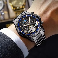 POEDAGAR Luxus Herren uhren Mode Automatische Mechanische Uhr für Mann Saphir Spiegel Wasserdichte Uhren
