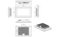 Panel PC Todo en Uno de 13.3 Pulgadas, Panel PC Industrial con Pantalla Táctil, Windows X86, Puerto Serie RS485 RS232