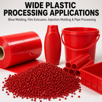 Masterbatch Kustom Merah, Kuning, Hijau, Agen Pewarna Plastik untuk PE, PP, PVC, ABS, PET, Cetakan Injeksi, Film Tiup