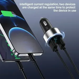 Caricatore USB Doppio con Display LED e Voltmetro 3.1A per <span class=keywords><strong>Presa</strong></span> <span class=keywords><strong>Accendisigari</strong></span> Auto 12-24V - Product Image 4