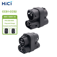 HICI Fabricant Chargeur de voiture électrique Combo 2 Connecteur 300A DC CCS2 À Type2 Adaptateur Ev Plug