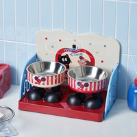 Support de gamelle anti-déversement réglable en PC pour chats et petits/moyens chiens - Compatible avec la table à manger