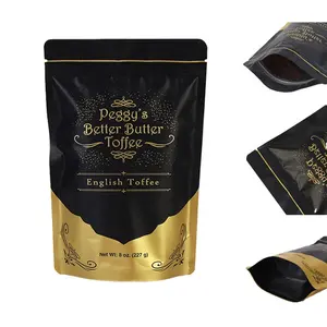 Bolsa para carimbo doypack, bolsa de embalagem personalizada fosca para carimbo dourado, méxico, com zíper