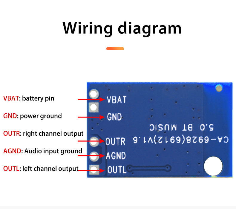 CA-6928 5V bt 5.0 Sound Dual Digital Power Amplifier Board Class D Audio Amplifier Module