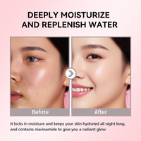 Masque facial hydratant profondément personnalisé, fini peau de verre, ferment de riz, extrait de fruits naturels, sans cruauté, végétalien, pour tous types de peau