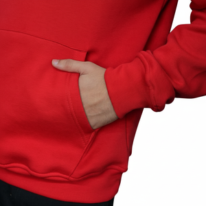 US Local Stock Deep <b>red</b> Hoodie for Men Cotton Fleece Pullover <b>Hoody</b> Casual Fit Streetwear Ready to Ship No Tariff Fast Delivery - Product Image 1