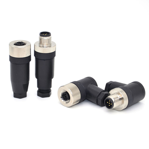 工厂M12焊料塑料直角组装连接器2 3 4 5 6 8 12 17引脚A B D公母PG7 PG9金属连接器 - Product Image 4