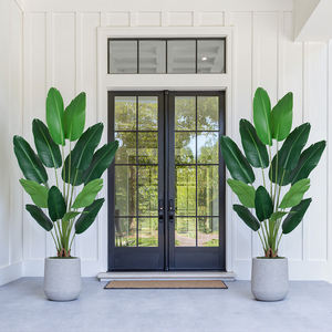 طائر صناعي 6 قدم من نبات الجنة مع وعاء بلاستيكي هدية ديكور للأماكن الداخلية والخارجية - Product Image 2