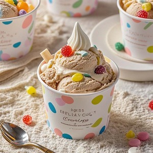 Wholesale <b>Disposable</b> Take Away Food Grade High Quality Customized Logo Printing Ice Cream Paper <b>Cups</b> - Product Image 6