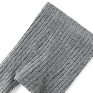 Leggings pour filles de haute qualité, collants une pièce de couleur unie pour bébés, chaussettes rayées en coton peigné de couleur unie pour bébés - Product Image 3