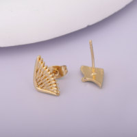 Anting-anting kancing emas lapis emas berbentuk bunga, hati, dan bintang imut NYH, modis, trendi, untuk wanita, perhiasan sehari-hari.