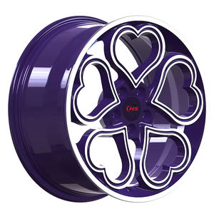 Cerchi monoblocco in lega forgiata 4 fori 4x100 1 pezzo con rivestimento rosa cerchi per auto 18 19 20 pollici a forma di cuore - Product Image 6