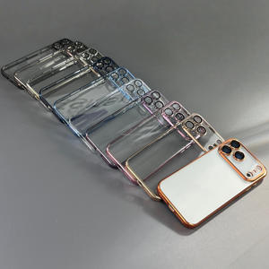 Étui de téléphone personnalisé avec cadre électro-plaqué, coque de téléphone portable en PC brillant, anti-chute, protection sûre, coques de téléphone vierges pour iPhone 17 <span class=keywords><strong>Pro</strong></span> Max - Product Image 3