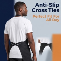 Tablier de taille personnalisé avec impression de logo |   Tissu imperméable résistant aux taches d'huile avec 3 poches |   pour le personnel des restaurants, cuisines et cafés