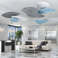 Panneau acoustique moderne en feutre PET insonorisant avec NRC 0.9, imperméable et écologique pour hôtels, appartements et plafonds suspendus