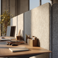 Deco Sound Ses Yalıtımlı Bölme 3D Model Tasarım Ofis Daire Modern Masa Bölmesi Akustik Baffle
