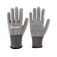 Gants de travail de sécurité industriels en tricot HPPE résistants à l'abrasion, usage général, non enduits, A3, gris