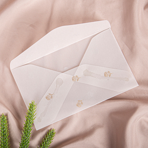 Túi giấy phong bì tùy chỉnh phân hủy sinh học trong suốt bơ giấy Thẻ quà tặng phong bì - Product Image 4