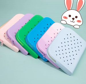 Étui à crayons portable en silicone personnalisé avec logo, pour fournitures scolaires, sac à stylos créatif DIY pour enfants, pochette de rangement multifonctionnelle - Product Image 5
