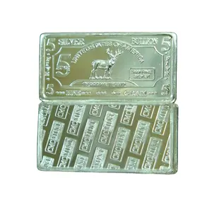Monete metalliche personalizzate 5 grammo. Argento cervo Bar zodiacale sfida moneta d'argento