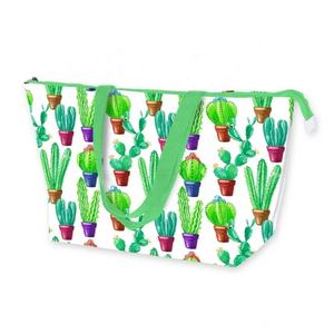 Sacs de plage en polyester avec imprimé personnalisé, fourre-tout pliable et mignon à motifs frais, été, automne, printemps, sorties à la plage, commande en gros - Product Image 5