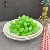 Vaisselle de Luxe en Porcelaine Blanche pour Hôtels et Restaurants, Assiettes Plates Festonnées et Tasse, Service Personnalisé en Céramique, Assiettes et Bols, Ensemble Complet