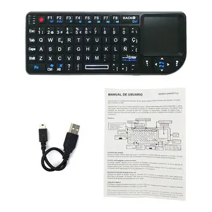 带触摸板的迷你键盘背光 A8 2.4Ghz 多媒体无线西班牙语键盘适用于 Windows PC，笔记本电脑, ios 垫，智能电视，HTPC