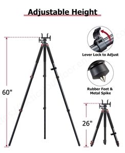 Nhôm Trọng Lượng Nhẹ Khung Tripod Có Thể Điều Chỉnh Chân Chụp Săn Bắn Phụ Kiện Ngoài Trời Phần Còn lại Hands-Miễn Phí Hoạt động Phạm vi Núi - Product Image 4