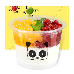 Stampa Logo di vendita calda <span class=keywords><strong>Yogurt</strong></span> usa e getta 5Oz 8Oz 9Oz tazze da imballaggio per Dessert in plastica trasparente riciclabile con coperchio - Product Image 2