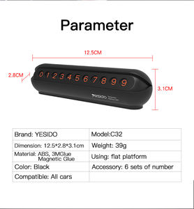 Auto di parcheggio temporaneo, parcheggio auto numero di telefono piastre - Product Image 5