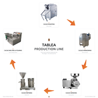 Ligne de production de liqueur de cacao Tablea à petite échelle en acier inoxydable et machine à décortiquer le cacao Winnower