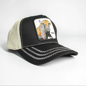 Kamyon şoförü şapkaları şapka özel richardson 112 yüksek kaliteli nakış örgü kapaklar üreticisi deri hayvan düz kap