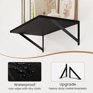 लिविंग रूम रसोई बेडरूम सजावट के लिए <span class=keywords><strong>2</strong></span> विस्तृत फ्लोटिंग अलमारियां गहरी फ्लोटिंग बुकशेल्फ धातु ब्रैकेट भंडारण - Product Image 5