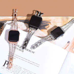 Braccialetto di gioielli di lusso con diamanti RYB cinturino per <span class=keywords><strong>Apple</strong></span> <span class=keywords><strong>Watch</strong></span> 38 40 42 <span class=keywords><strong>44</strong></span> 46mm cinturino da polso in acciaio inox per le donne - Product Image 5