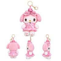 Porte-clés en peluche Hello Kitty de haute qualité, doux et adorable, jouets en peluche de dessin animé de 4 pouces, animaux en peluche pour machine à griffes pour magasin