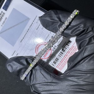 Fine Jewelry Lab Grown Diamond Tennis <strong>Bracelet</strong> 3MM <strong>Solid</strong> <strong>Silver</strong> Diamond Jewelry - Product Image 3