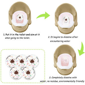 Bonitas pegatinas de caca, pegatinas solubles para decoraciones de fiesta de caca, pegatinas de caca para orinal, etiqueta de entrenamiento, regalos para niños - Product Image 6