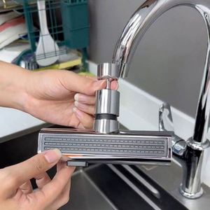 Robinet de cuisine blanc avec tête de pulvérisation cascade, filtre diffuseur, buse économiseuse d'eau, connecteur de robinet durable et éco-responsable - Product Image 5