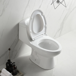 Inodoro de Cerámica Moderno Blanco Económico de Una Pieza con Doble Descarga y Silla de Inodoro de Cierre Suave - Product Image 3