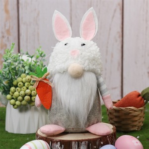 2024 Neue Ostern gesichtslose Gnome-Kaninchenpuppe handgefertigt wiederverwendbar Heimdekoration Frühjahr hängender Hase Spielzeug-Schmuck Kindergeschenke - Product Image 5
