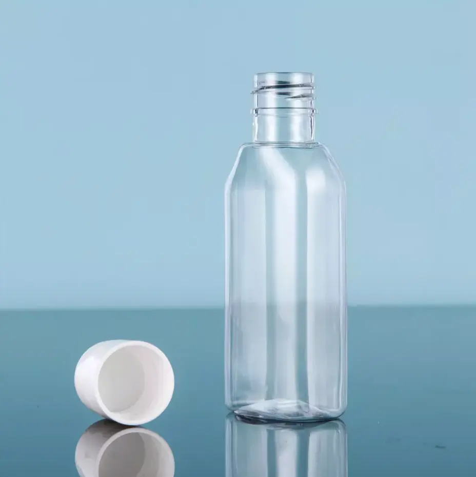 Botol semprot obat kumur datar berbintik, Kustom plastik kosong kemasan cairan plastik sesuai pesanan botol semprot kabut kustom
