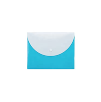 Pochette porte-documents colorée à bouton-pression en PVC, pochette de rangement A4 étanche en plastique pour documents de bureau, reçus et petits objets