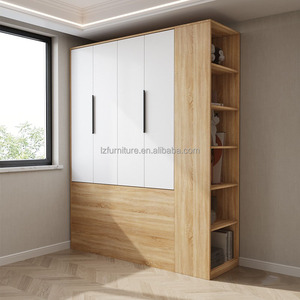 Juegos de Muebles Modulares para Apartamentos, Personalizables, Económicos y que Ahorran Espacio, Cama de Madera Resistente con Escritorio en Forma de L y Armario - Product Image 2