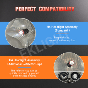 500W Haute Puissance Bi Led H4 Projecteur Lentille <span class=keywords><strong>Moto</strong></span> Camion H4 Led Mini Projecteur 30000LM Compact H4 HB3 Led Lumière Voiture pour <span class=keywords><strong>BMW</strong></span> E30 - Product Image 4