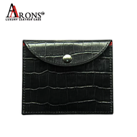 Portefeuille de luxe en cuir véritable de crocodile pleine fleur avec porte-cartes RFID, clip et fermeture à bouton pour cartes d'identité